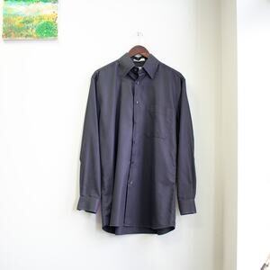 John W. Nordstrom Men's Medium Tailored Black Dress Shirt